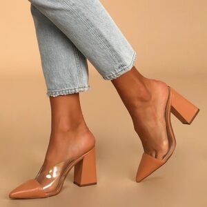 Size 7.5 Lulu’s Shiloh Tan Pointed Toe Pumps